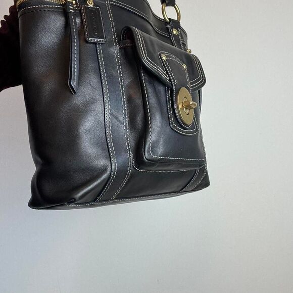 Coach Vintage Y2K Legacy 65th Anniversary Black Leather Shoulder Bag - Picture 5 of 9